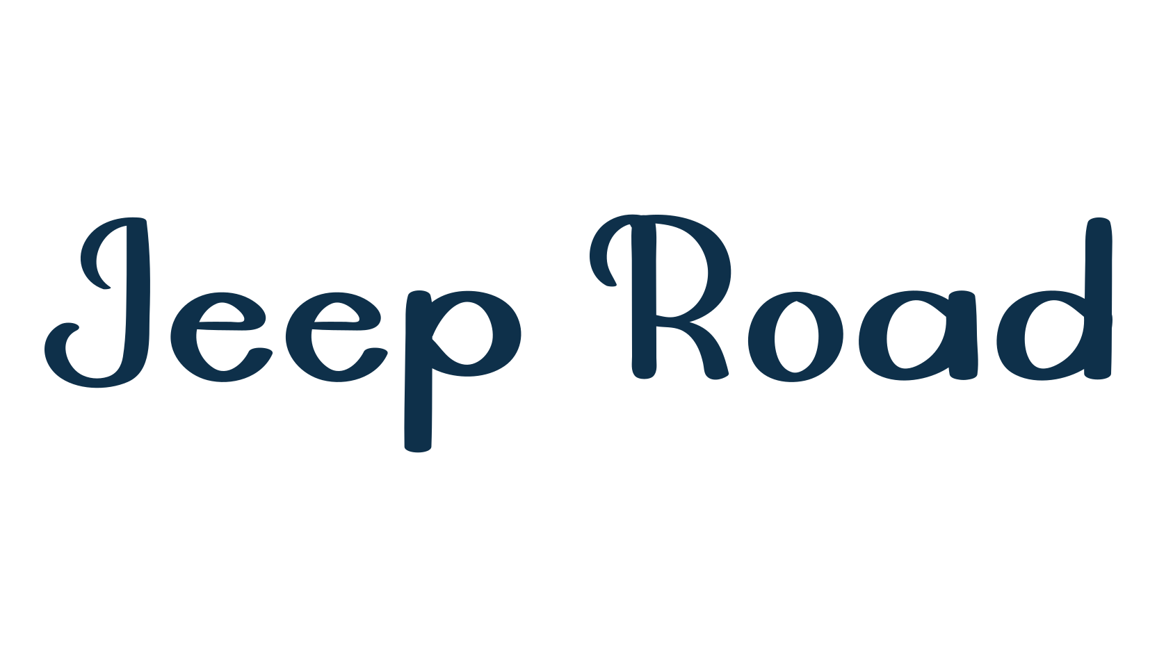 Jeep Road, fancy decorative font preview