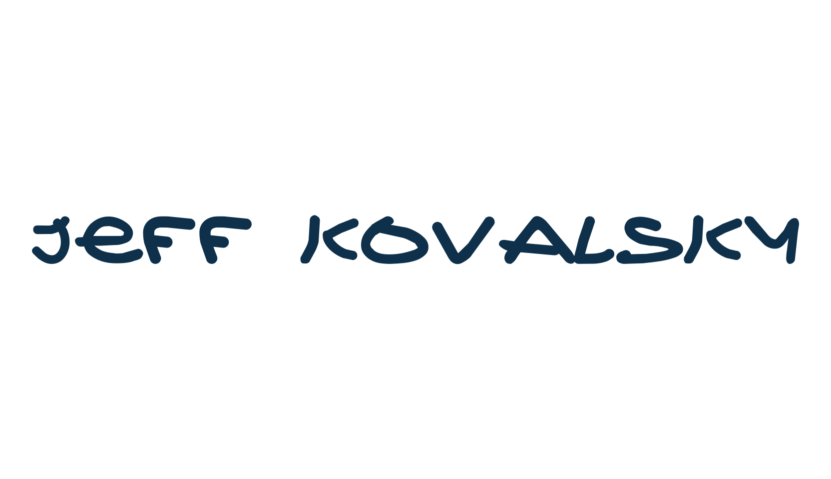 Jeff Kovalsky, script handwritten fancy decorative calligraphy font preview