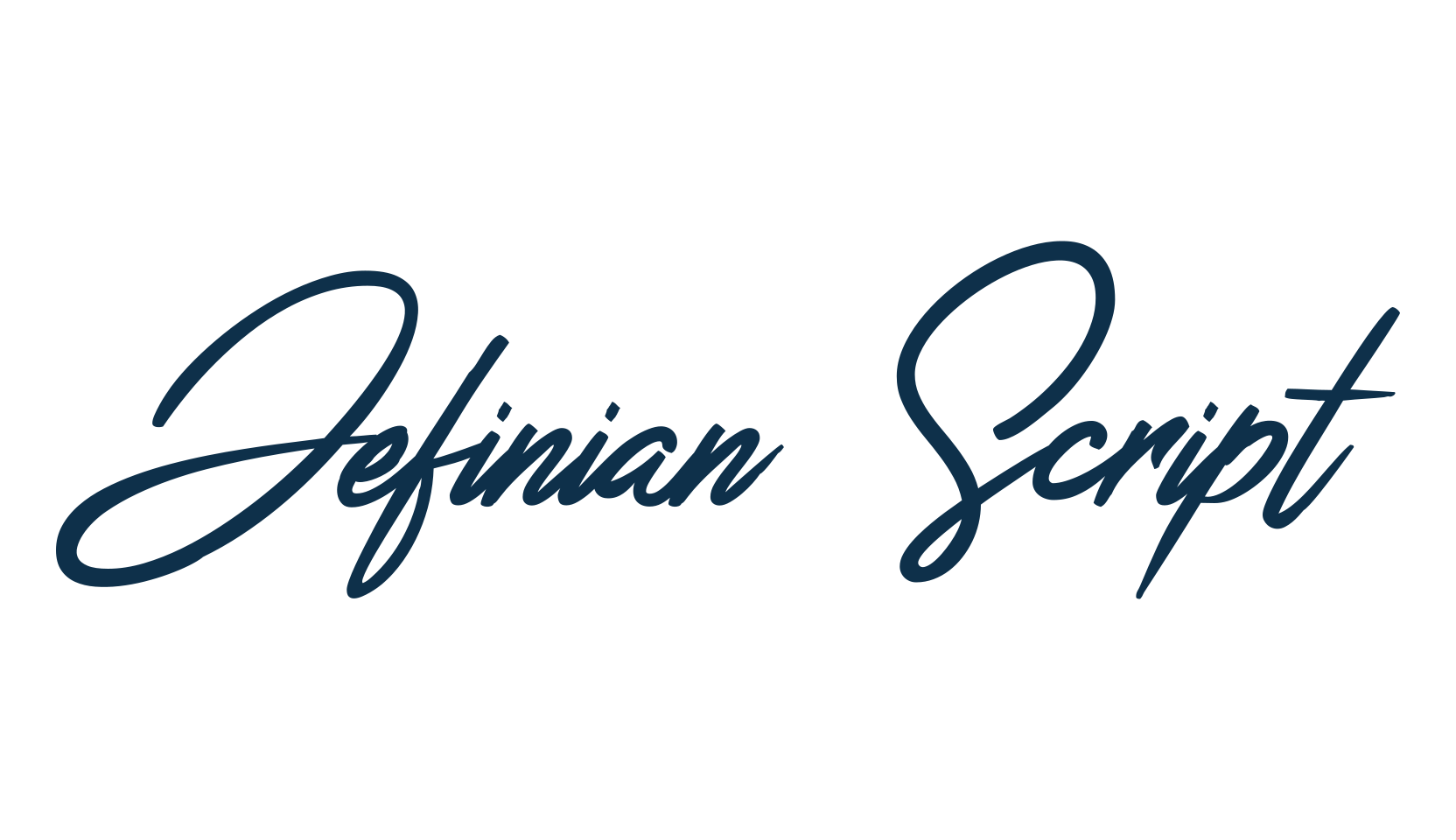 Jefinian Script, handwriting font preview