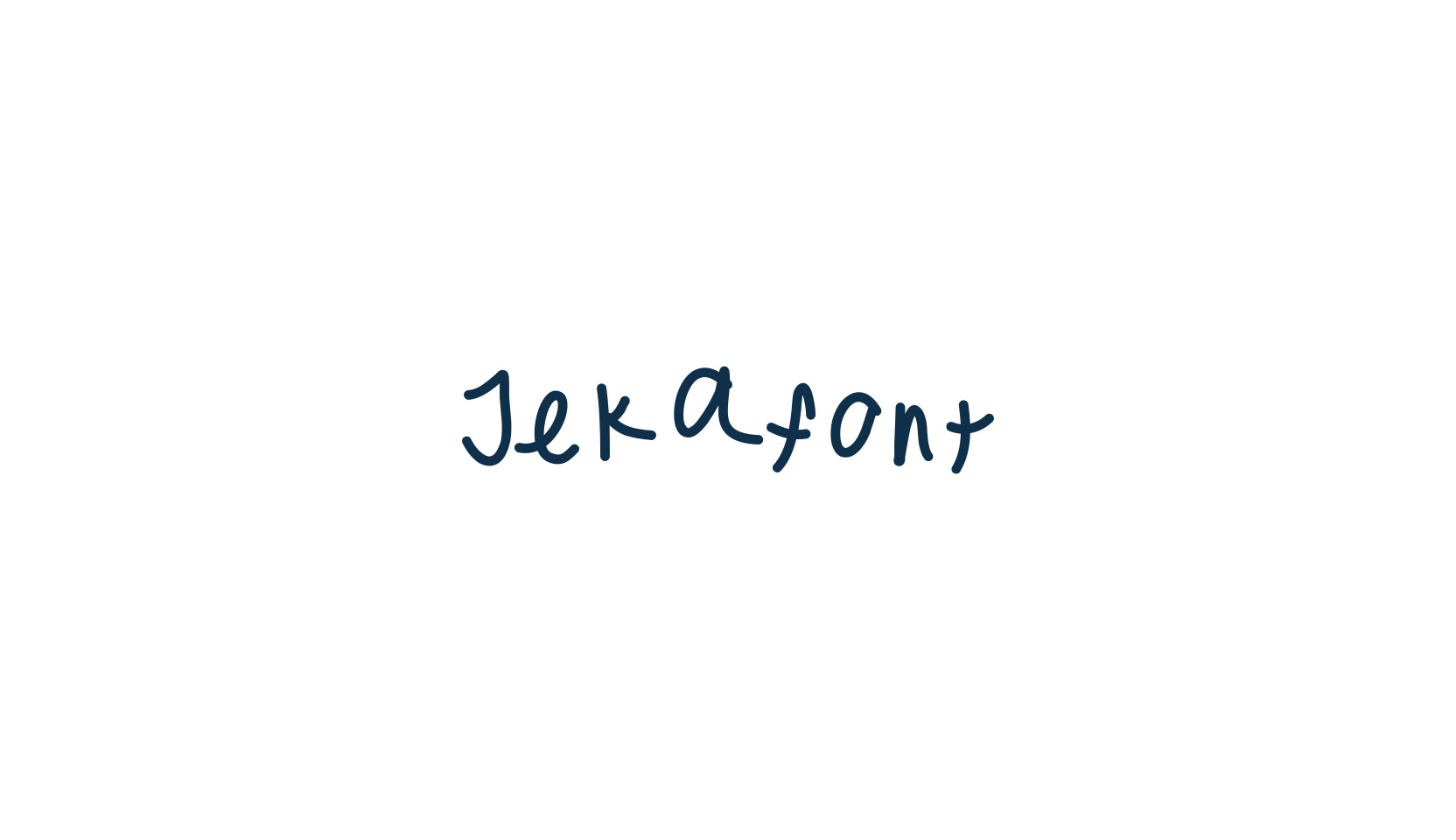 Jekafont, script handwritten fancy decorative calligraphy font preview