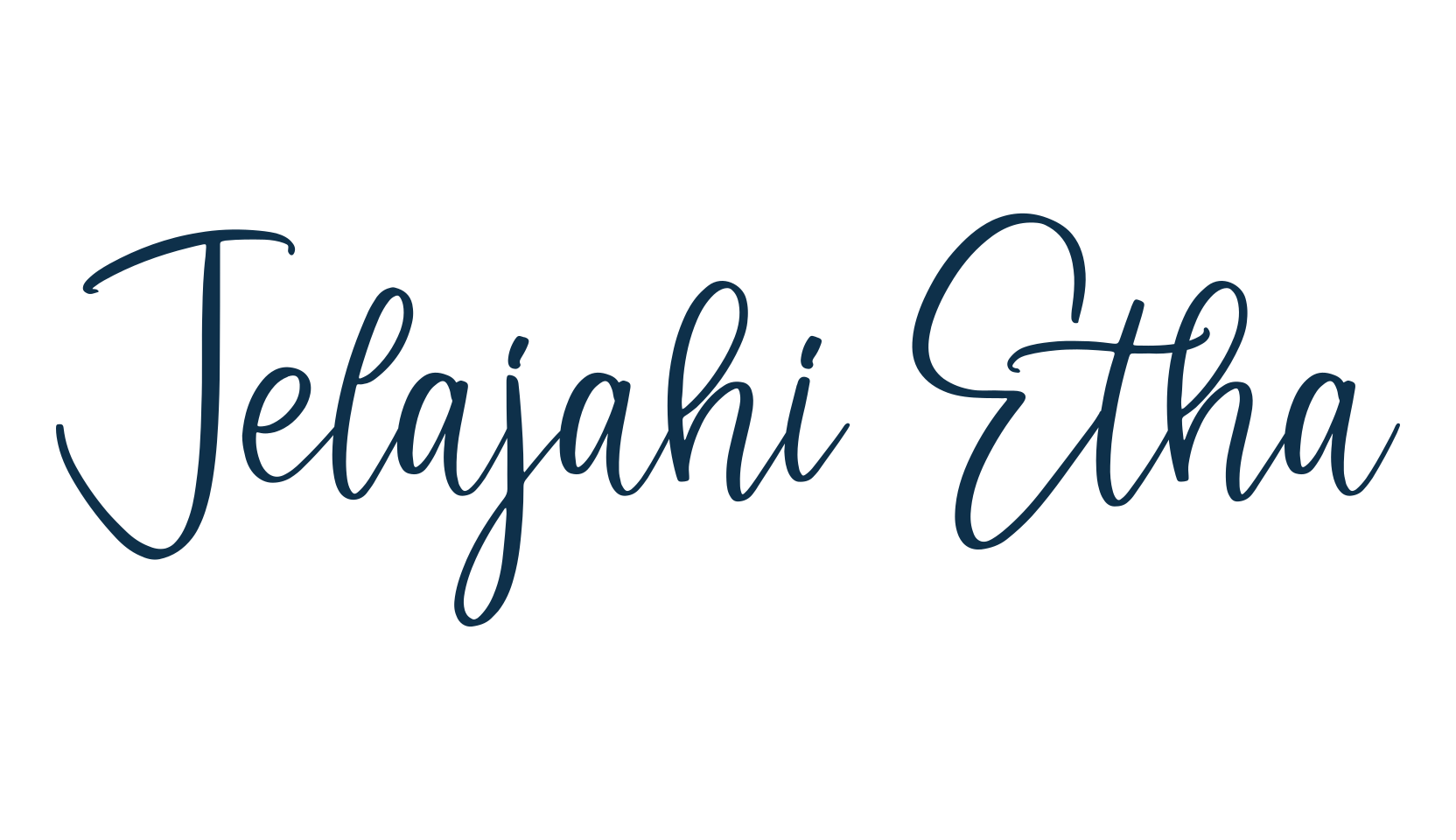 Jelajahi Etha, script handwritten fancy decorative calligraphy font preview