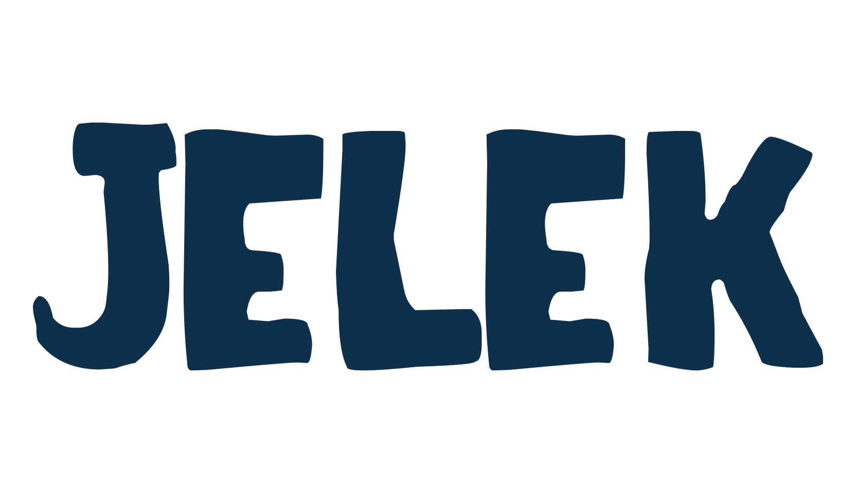 Jelek, fancy cartoon decorative font preview