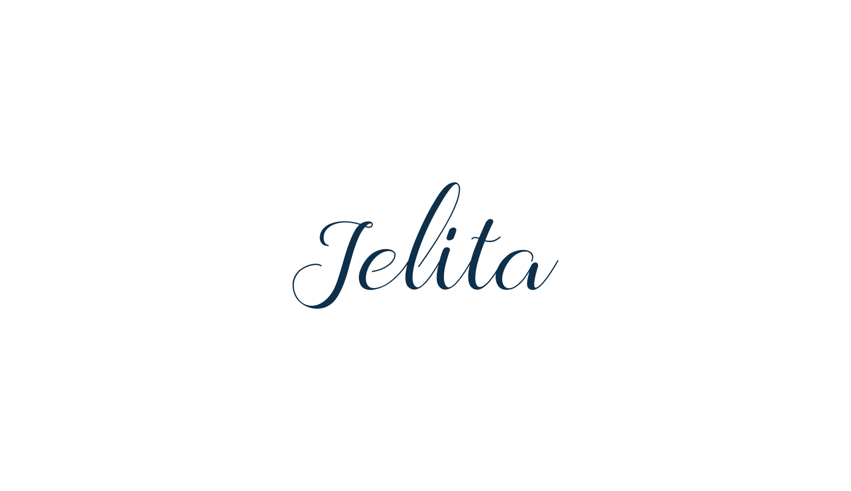 Jelita, script calligraphy fancy decorative font preview