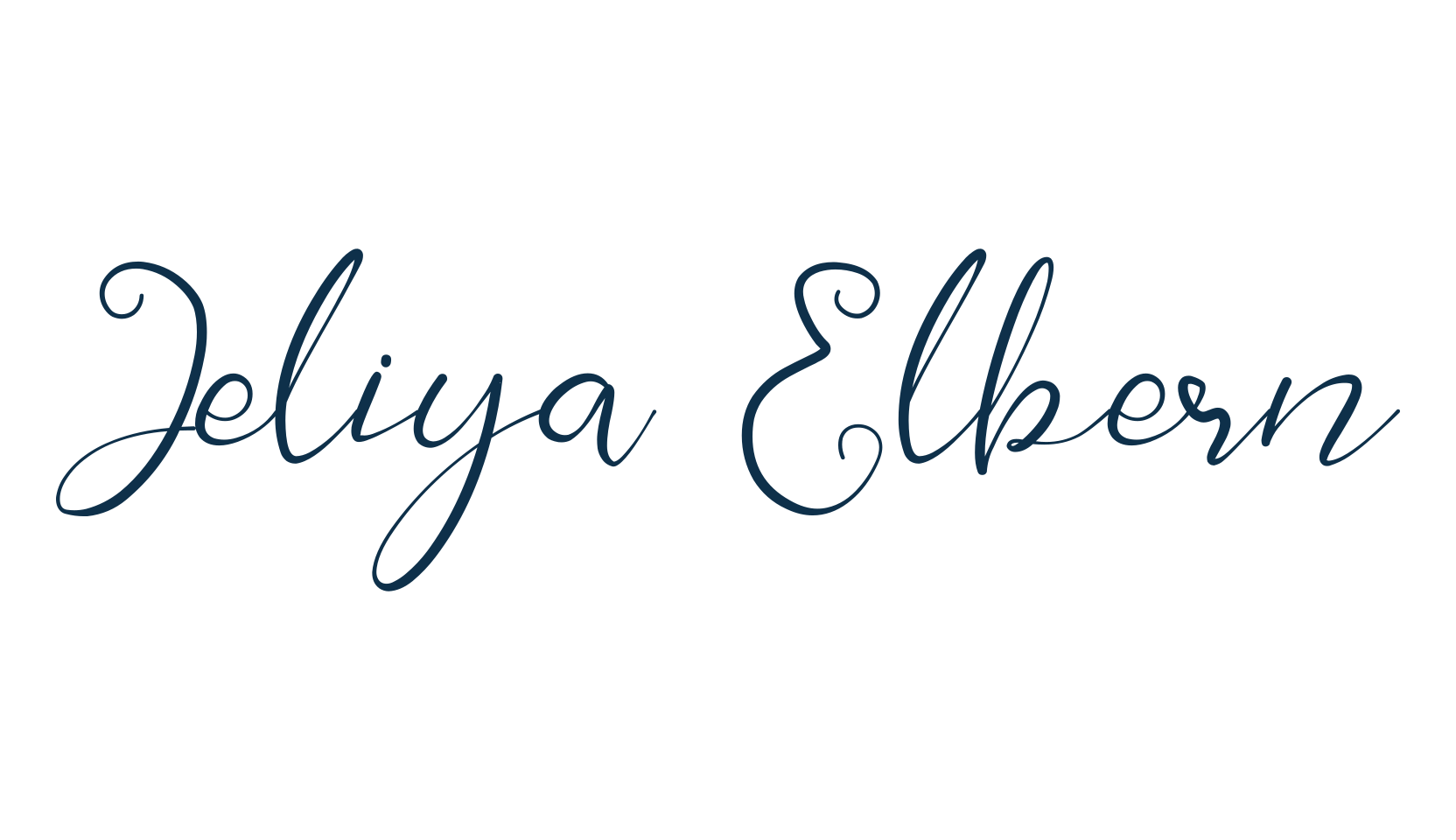 Jeliya Elbern, script handwritten fancy decorative calligraphy font preview