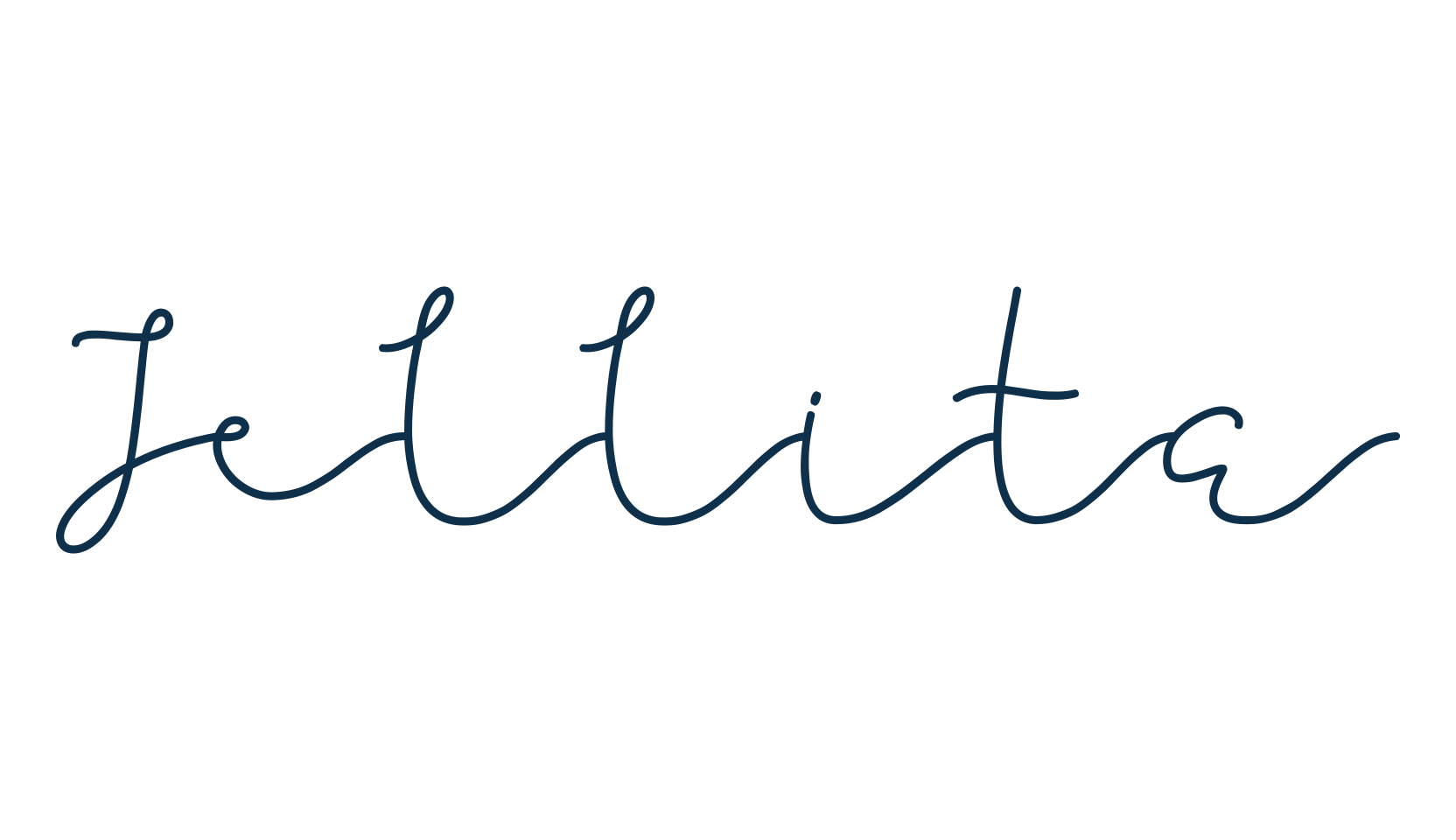 Jellita, handwriting font preview
