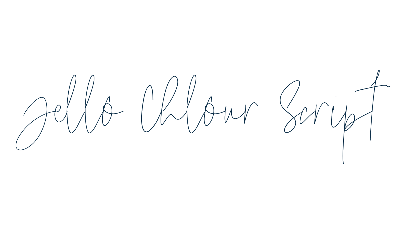 Jello Chlour Script, handwriting font preview
