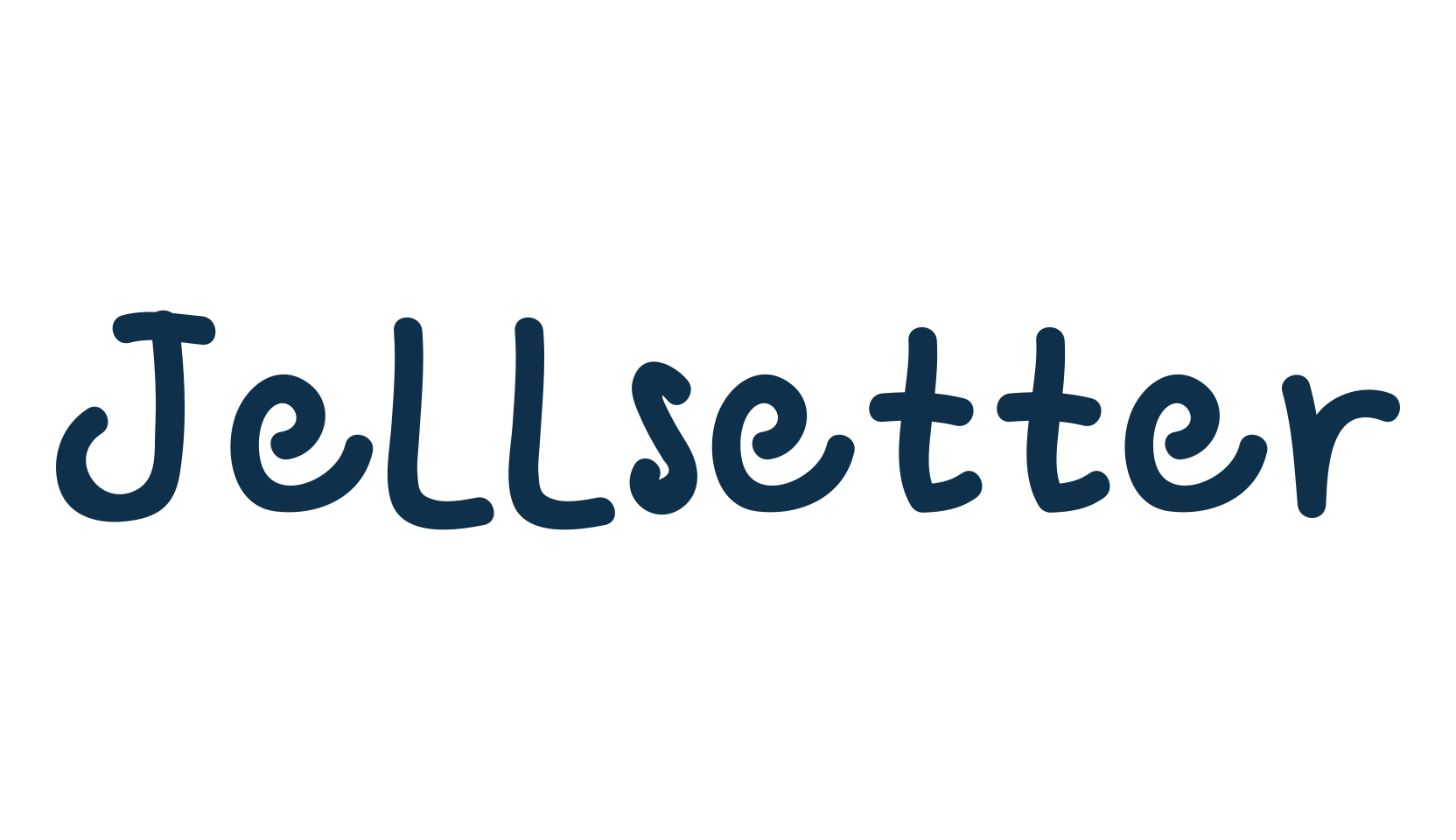 Jellsetter, handwriting font preview