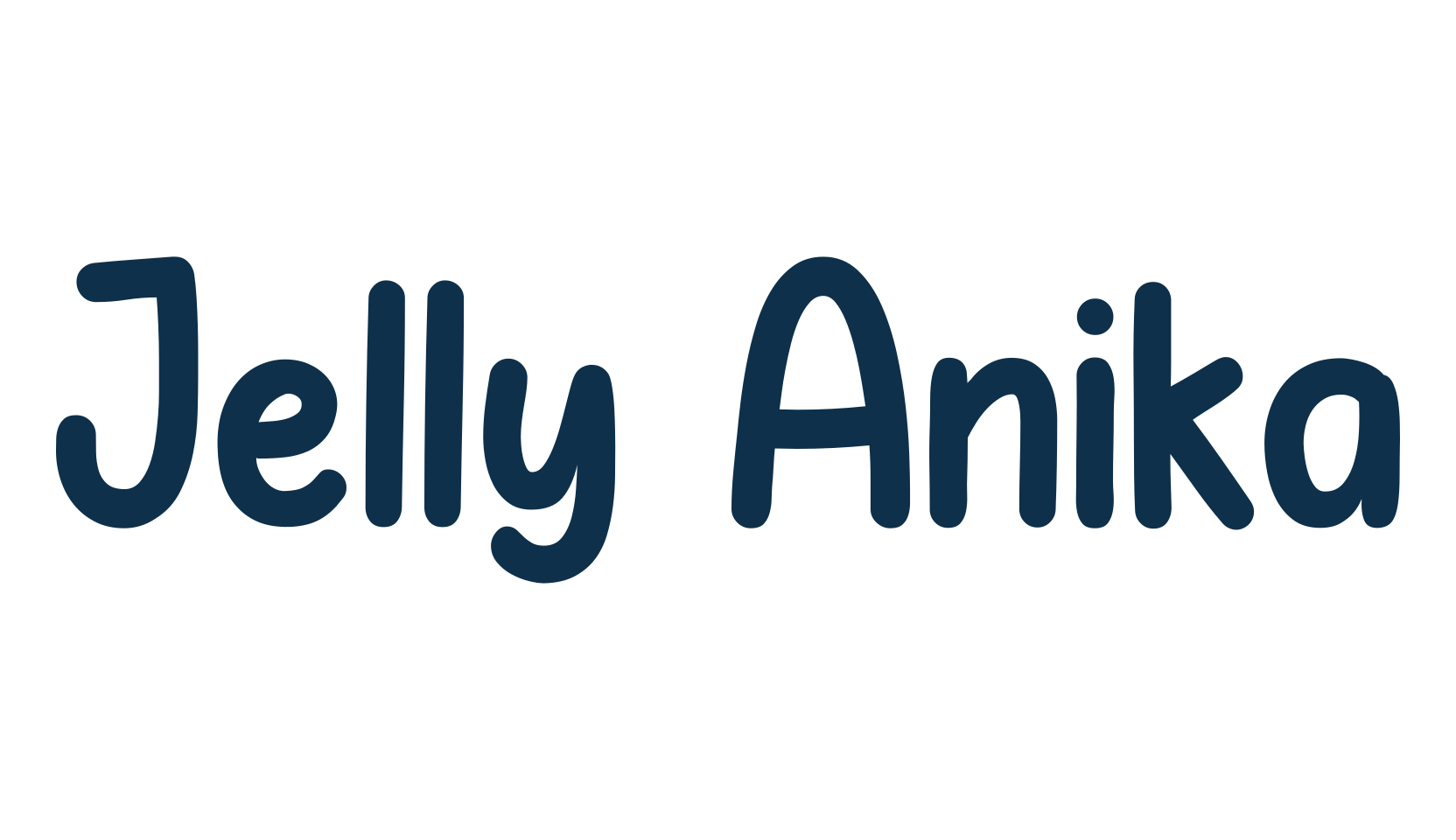Jelly Anika, fancy various decorative script calligraphy font preview