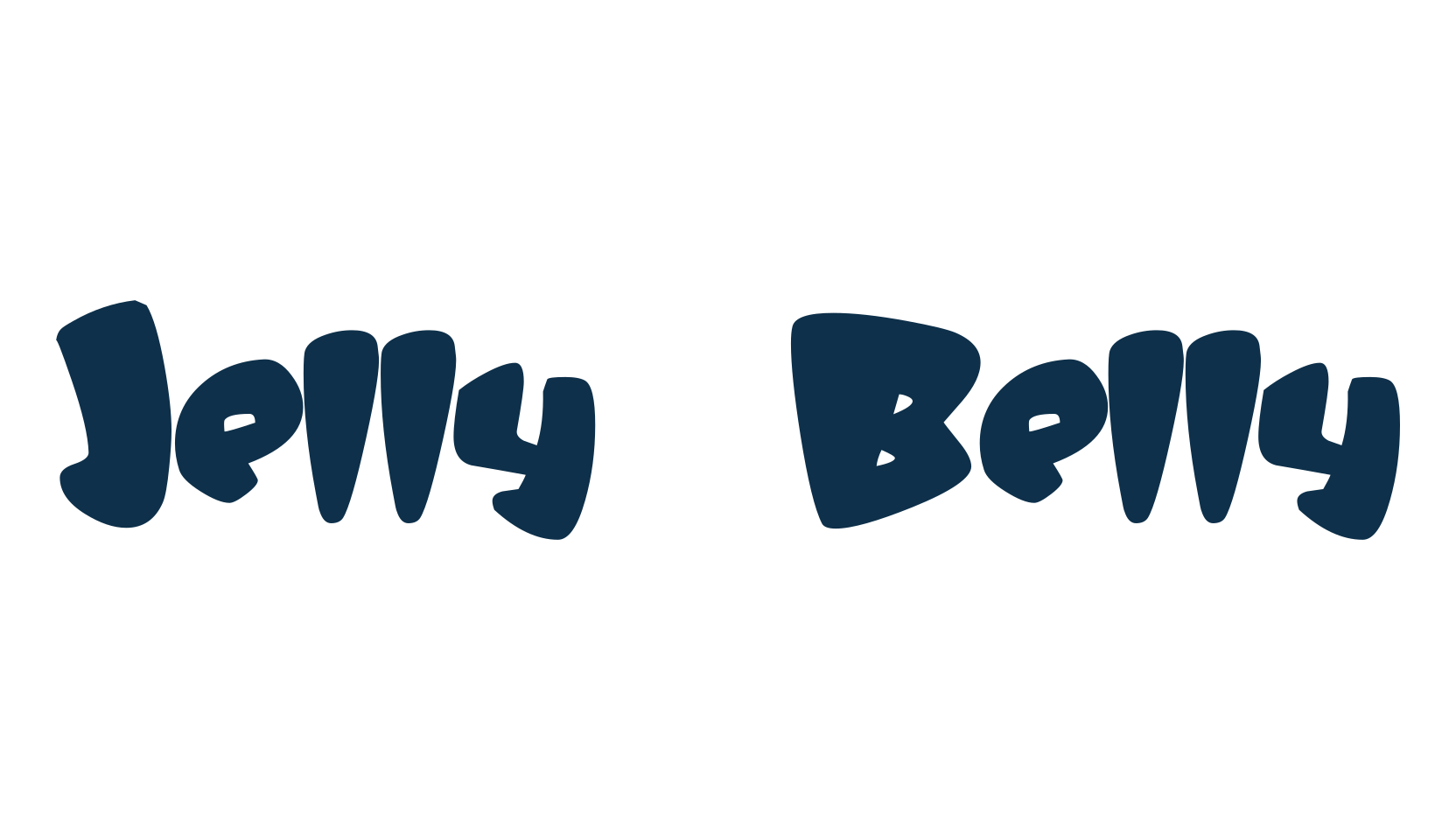 Jelly Belly, fancy cartoon decorative font preview