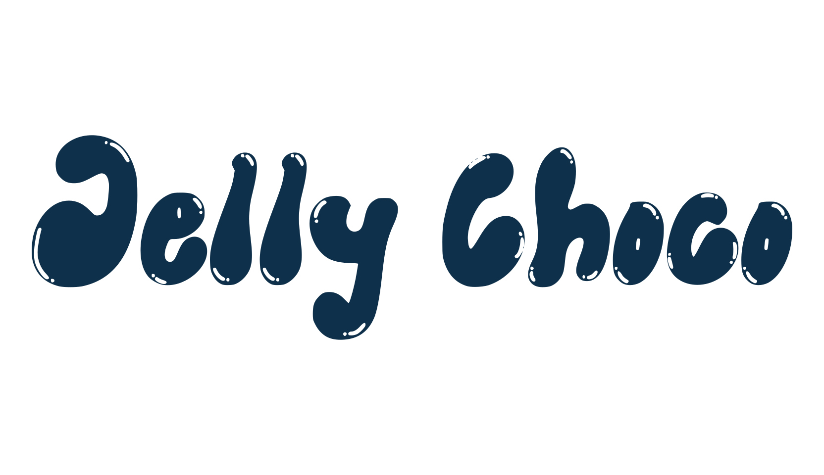 Jelly Choco, groovy font preview