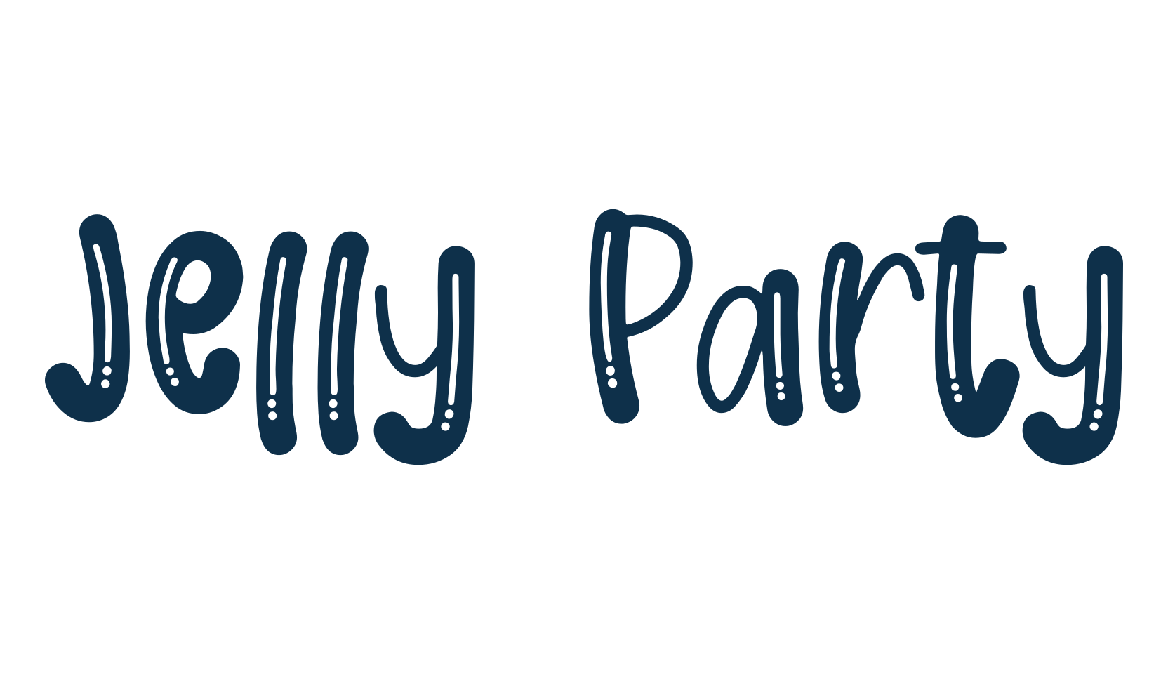 Jelly Party, cartoon font preview