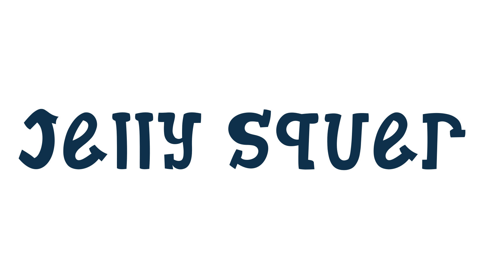 Jelly Squer, fancy cartoon decorative font preview