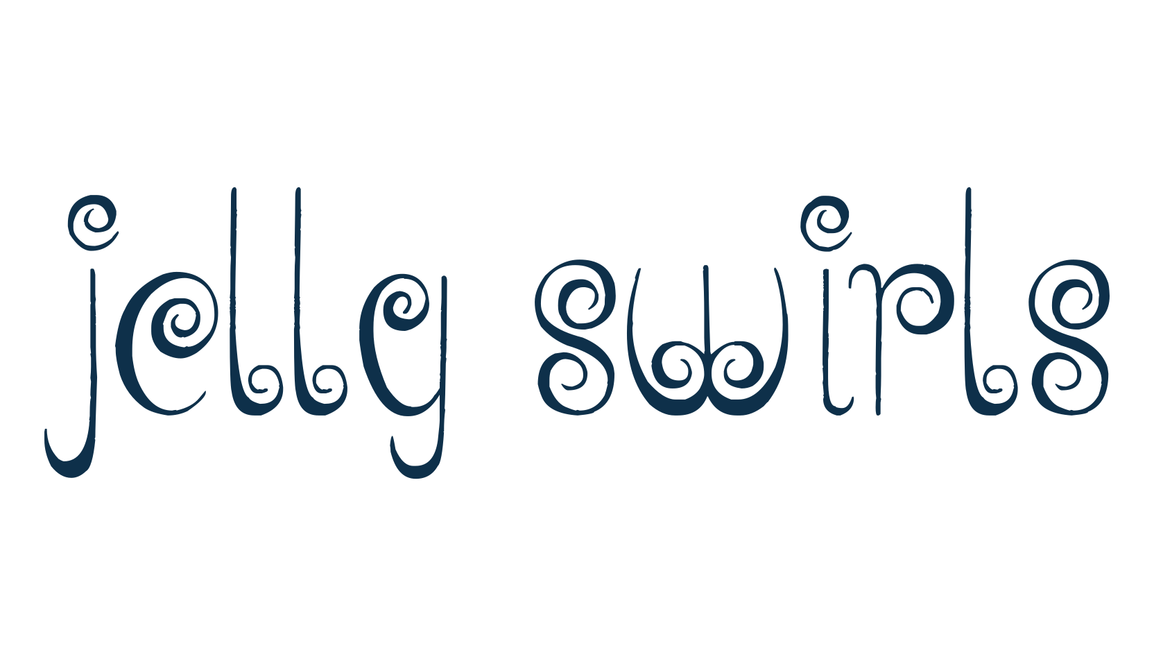 Jelly Swirls, fancy curly decorative font preview