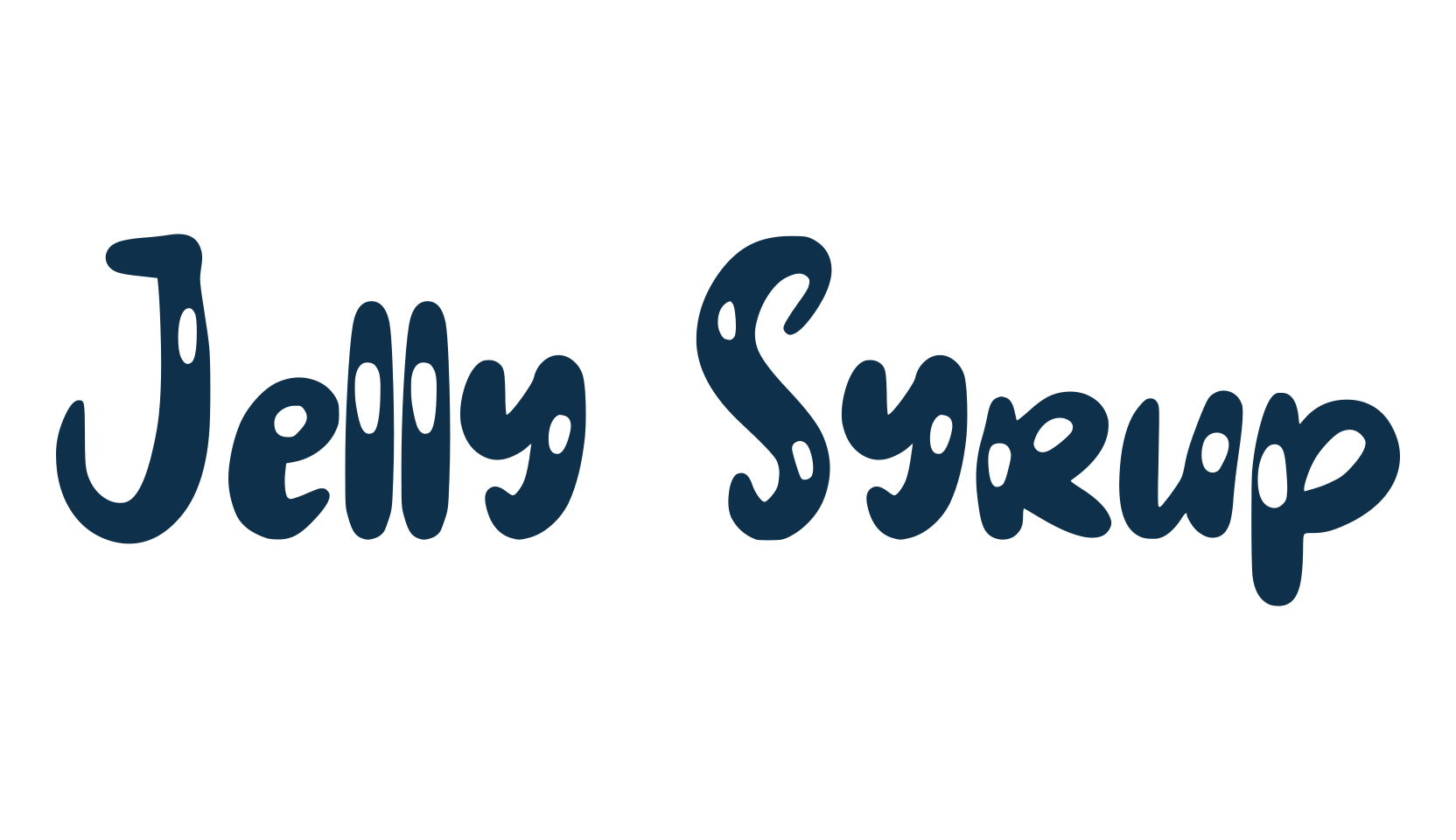 Jelly Syrup, fancy cartoon decorative font preview