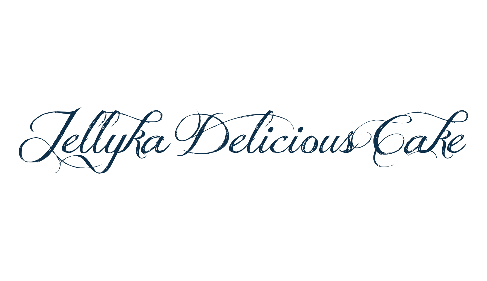 Jellyka Delicious Cake, calligraphy font preview