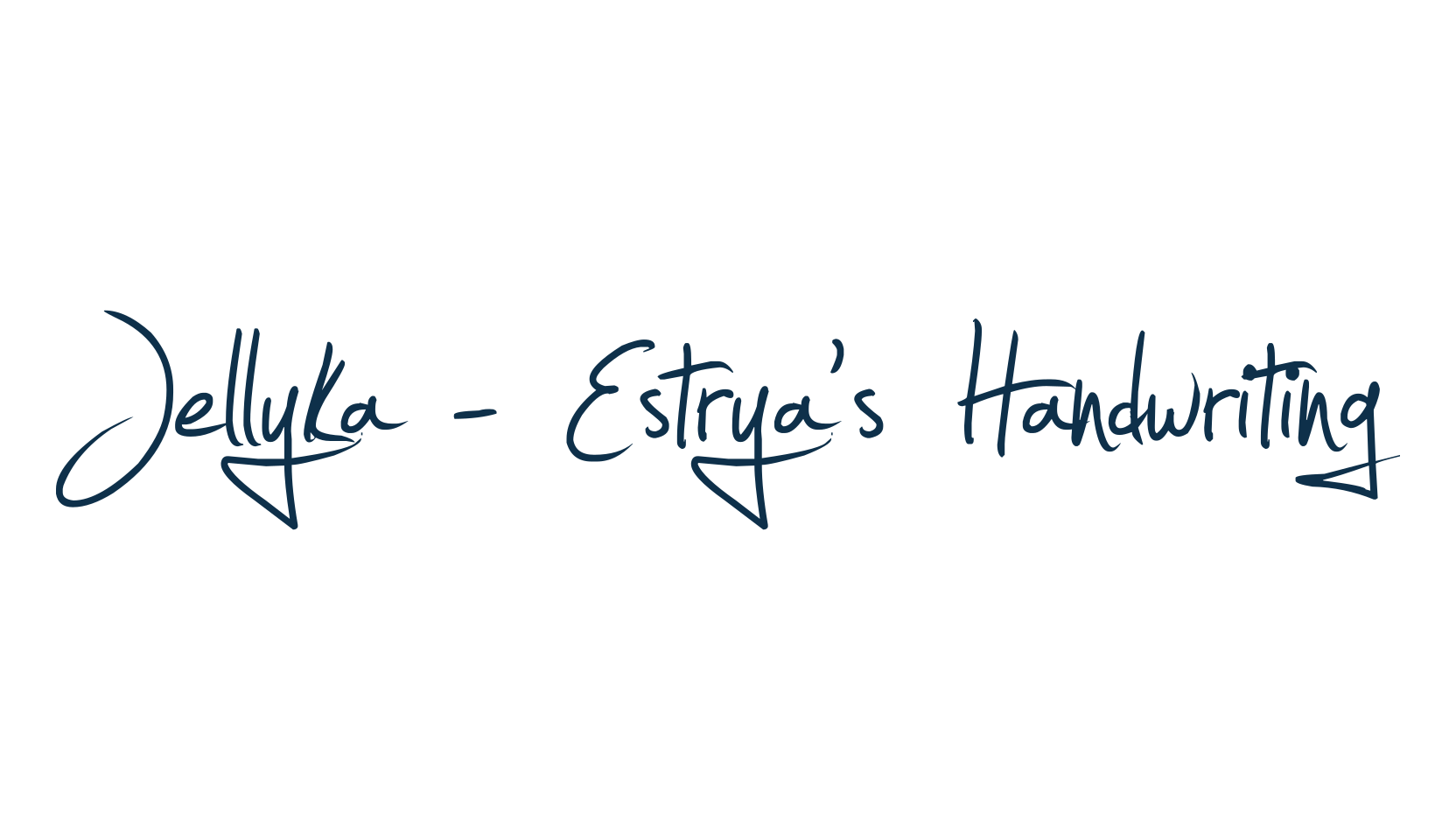 Jellyka - Estrya's Handwriting, handwriting font preview