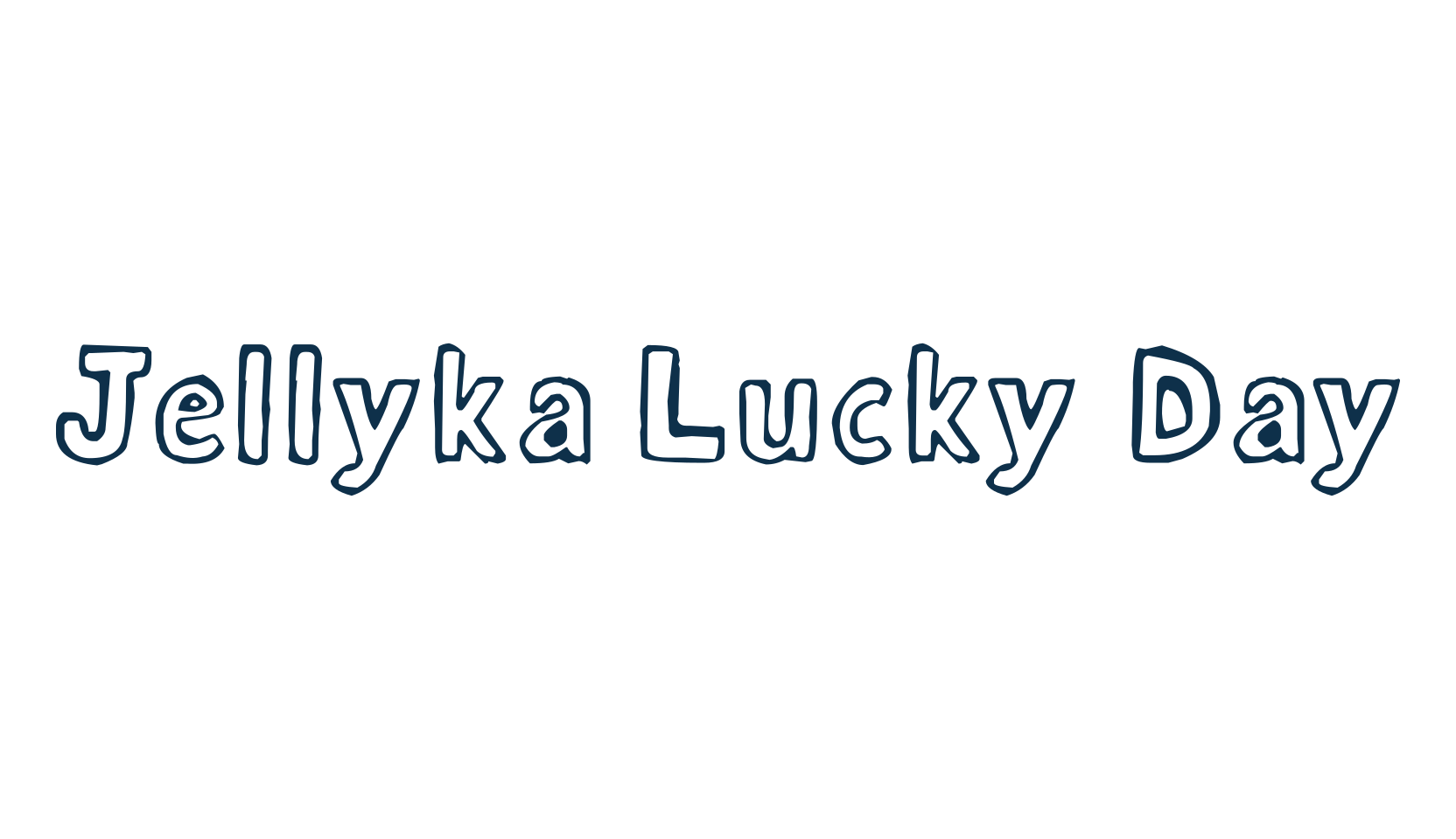 Jellyka Lucky Day, cartoon font preview