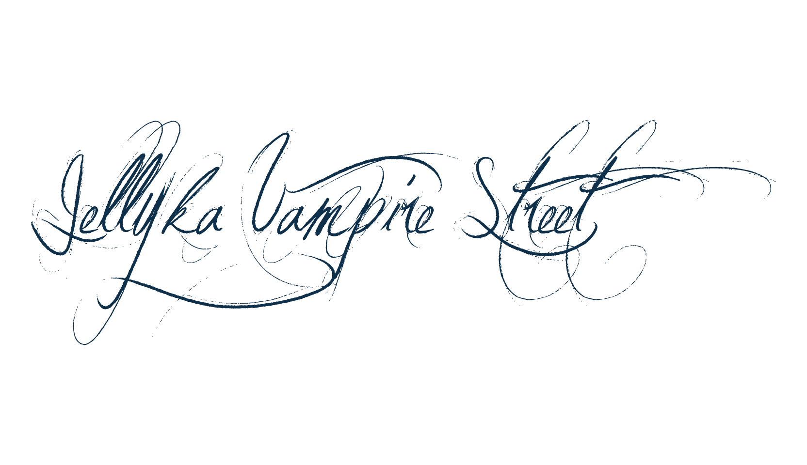 Jellyka Vampire Street, script calligraphy fancy decorative font preview