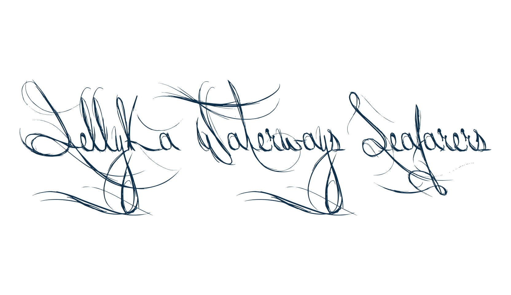 Jellyka Waterways Seafarers, calligraphy font preview