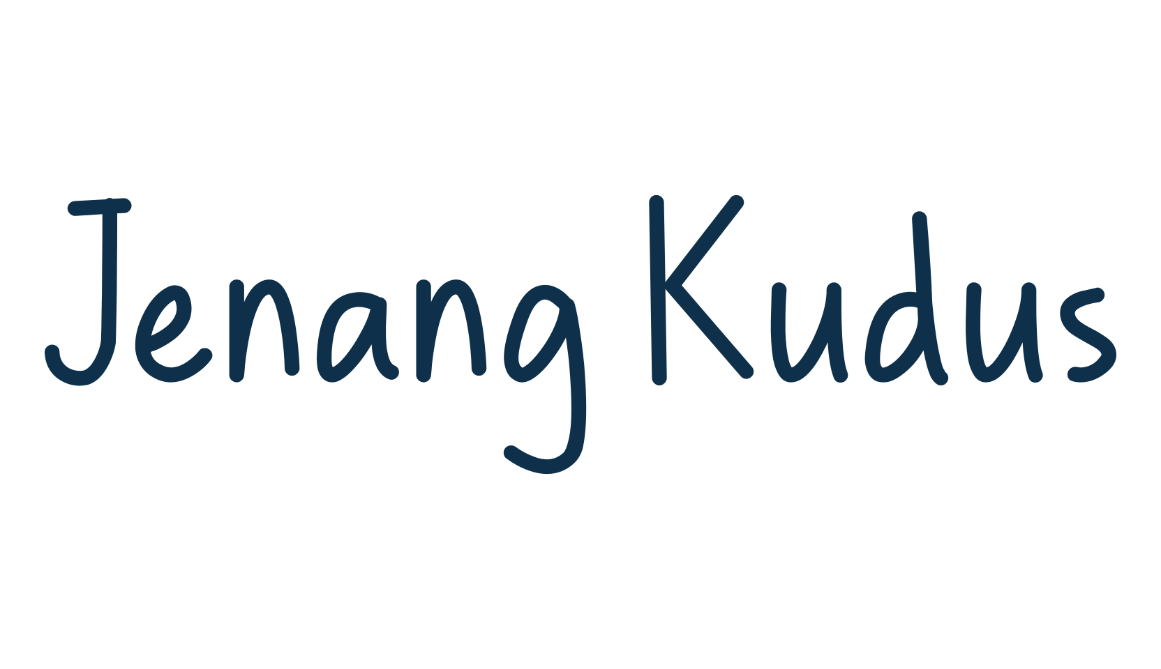 Jenang Kudus, handwriting font preview