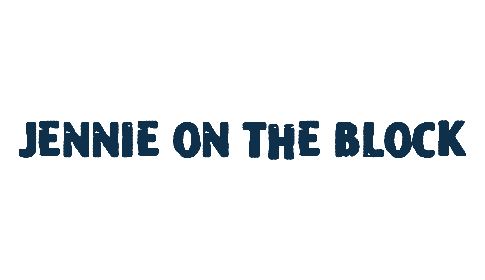 Jennie on the Block, fancy eroded decorative font preview