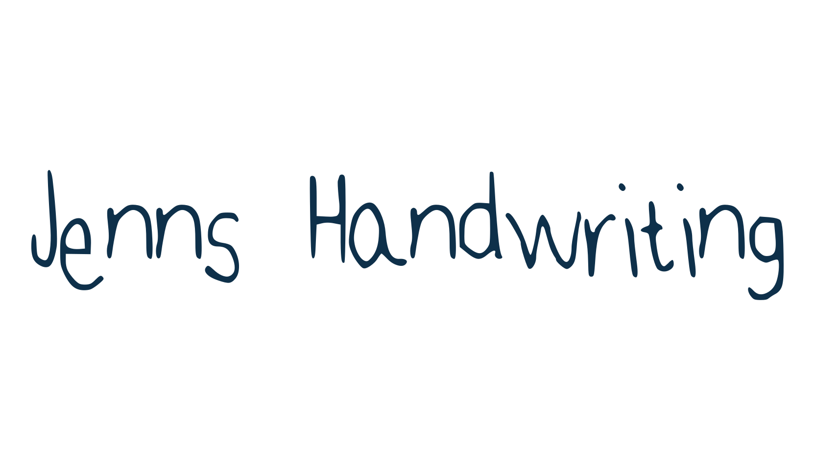 Jenns Handwriting, handwriting font preview