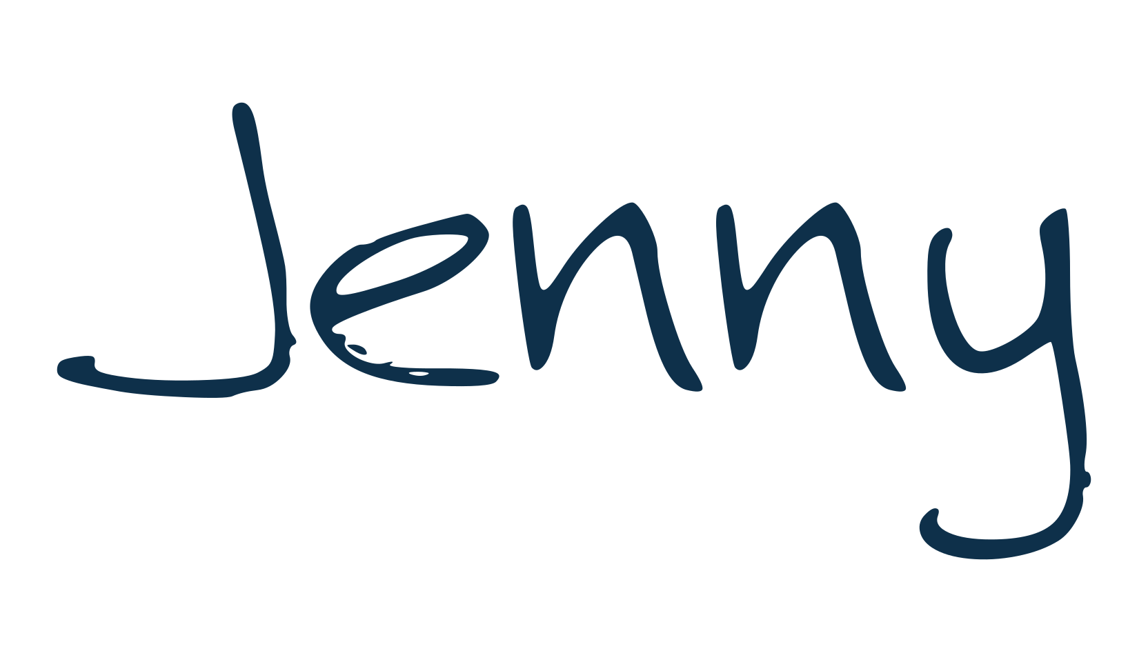 Jenny, handwriting font preview
