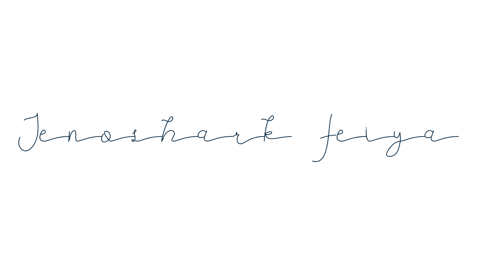 Jenoshark Feiya, handwriting font preview