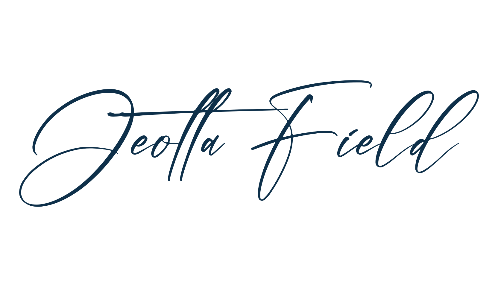Jeotta Field, handwriting font preview