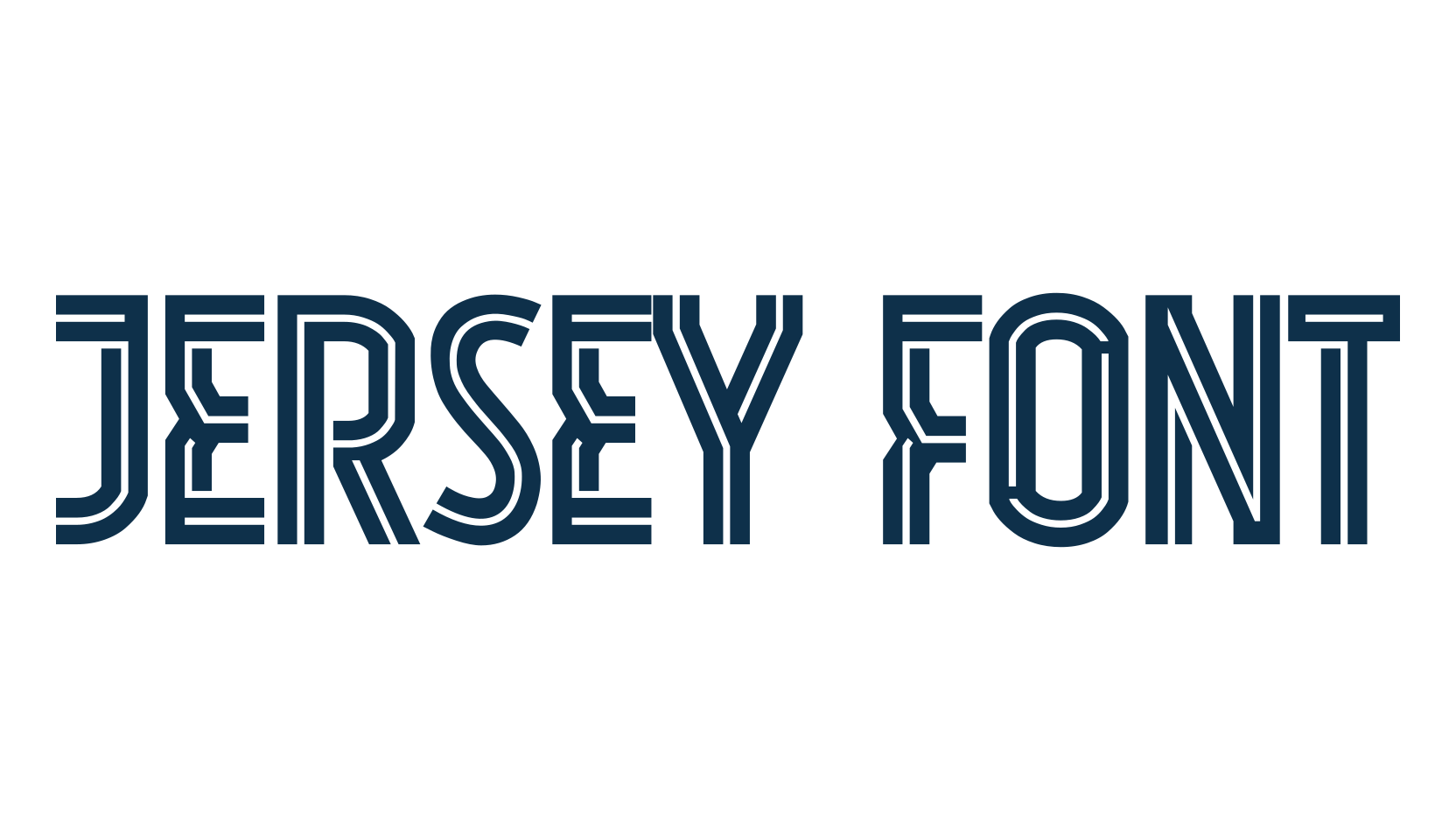Jersey Font, sci-fi font preview
