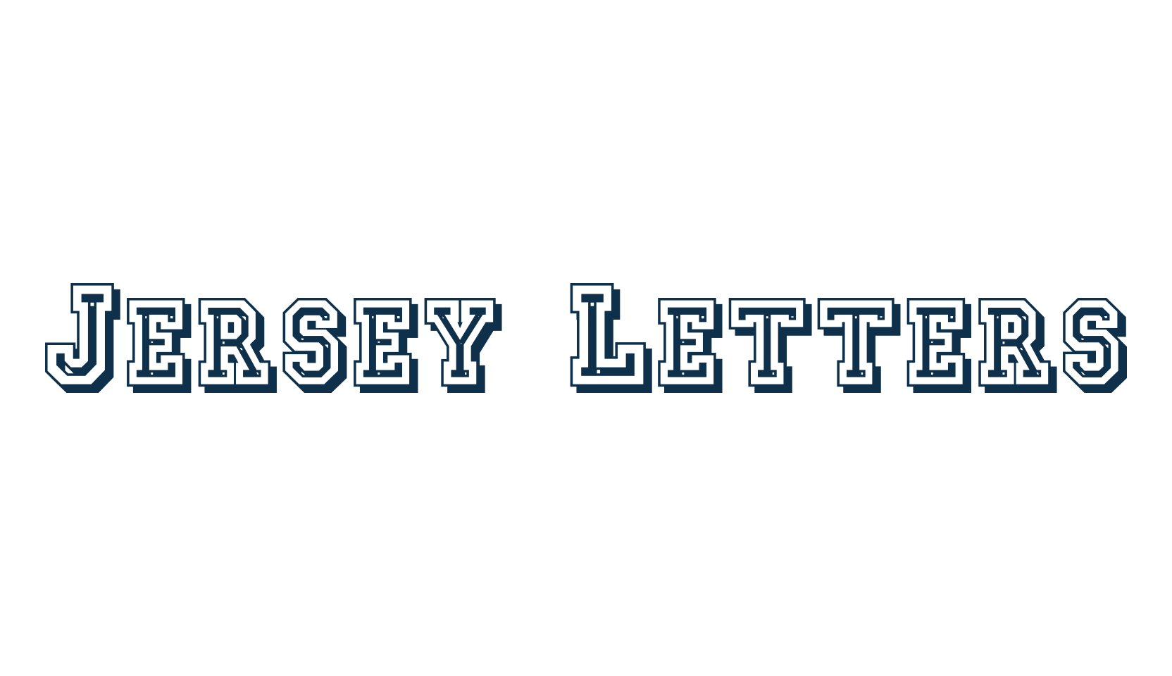 Jersey Letters, old school font preview