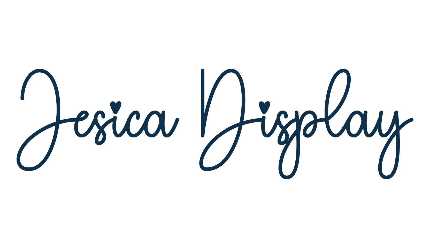 Jesica Display, handwriting font preview