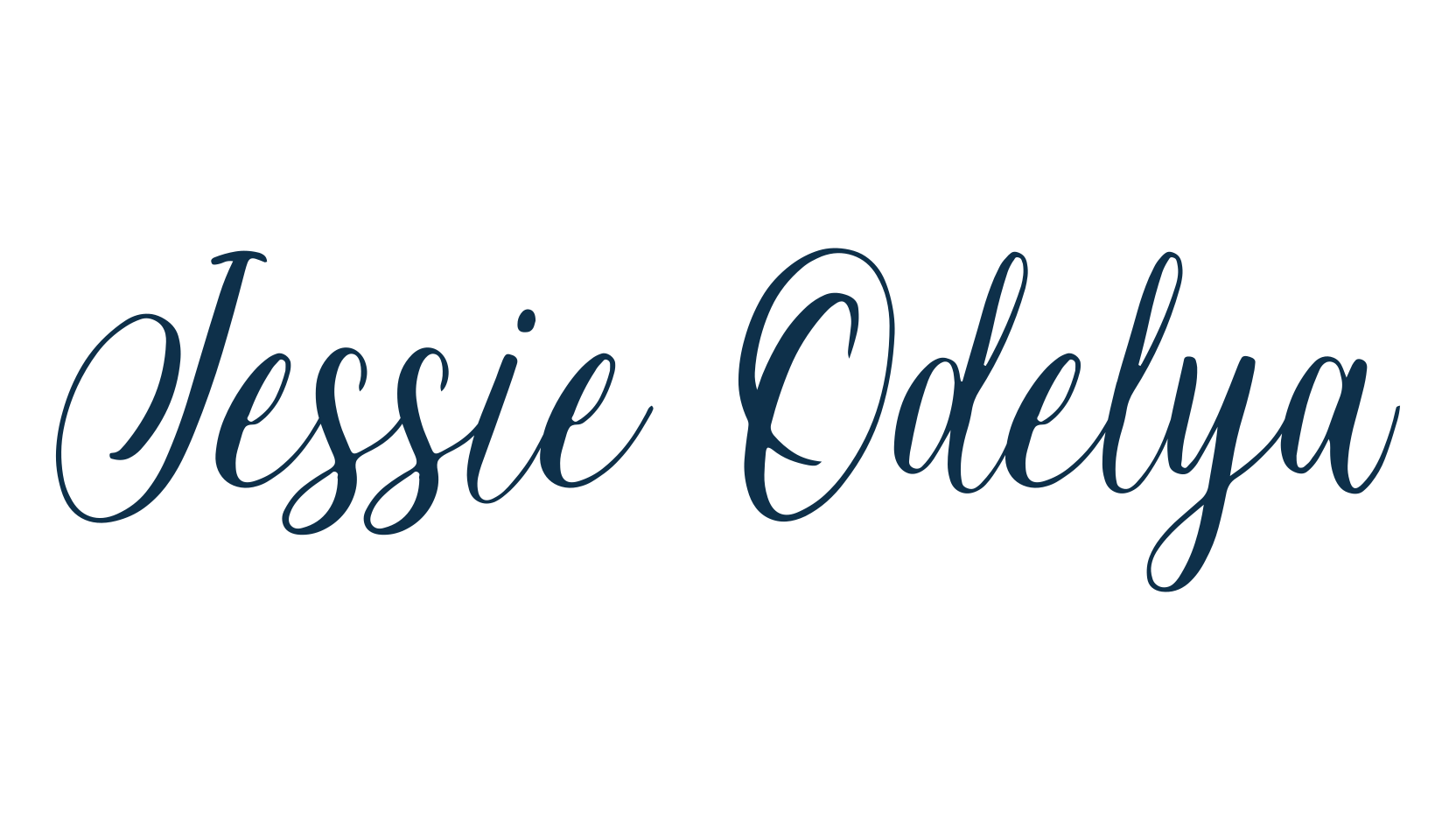 Jessie Odelya, script calligraphy fancy decorative font preview