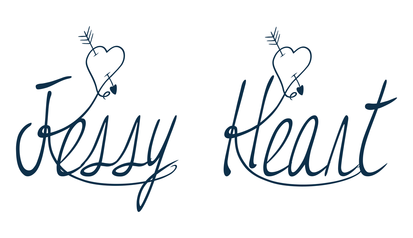 Jessy Heart, fancy decorative font preview