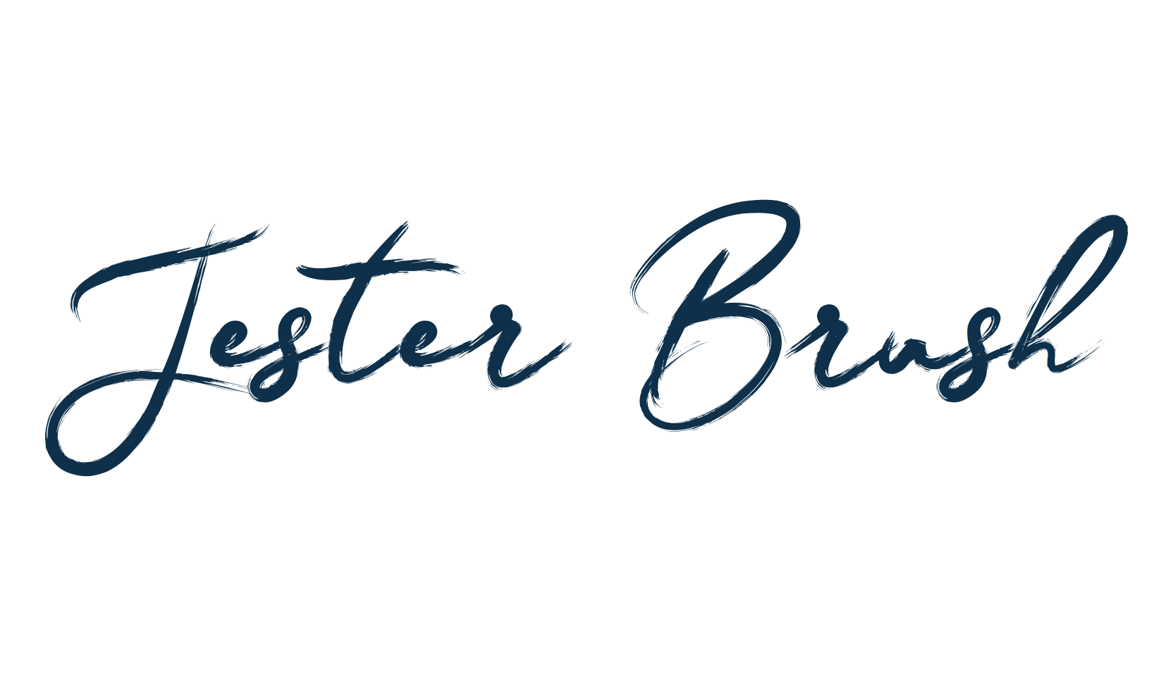 Jester Brush, script brush fancy decorative calligraphy font preview