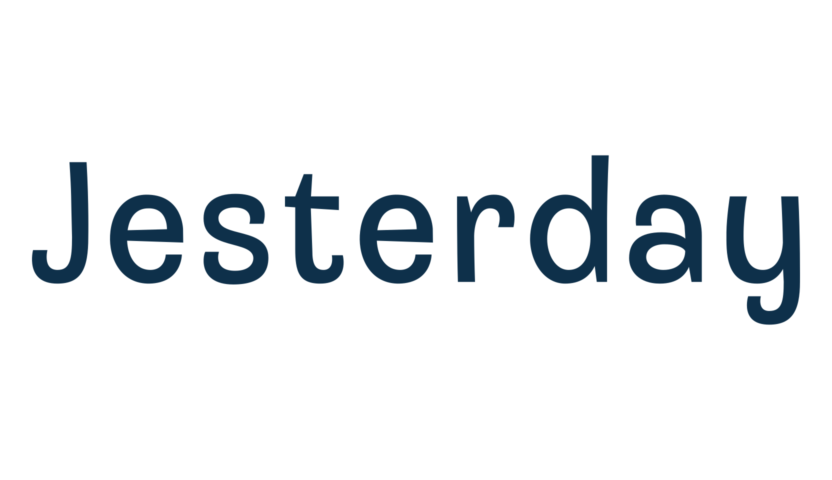 Jesterday, cartoon font preview