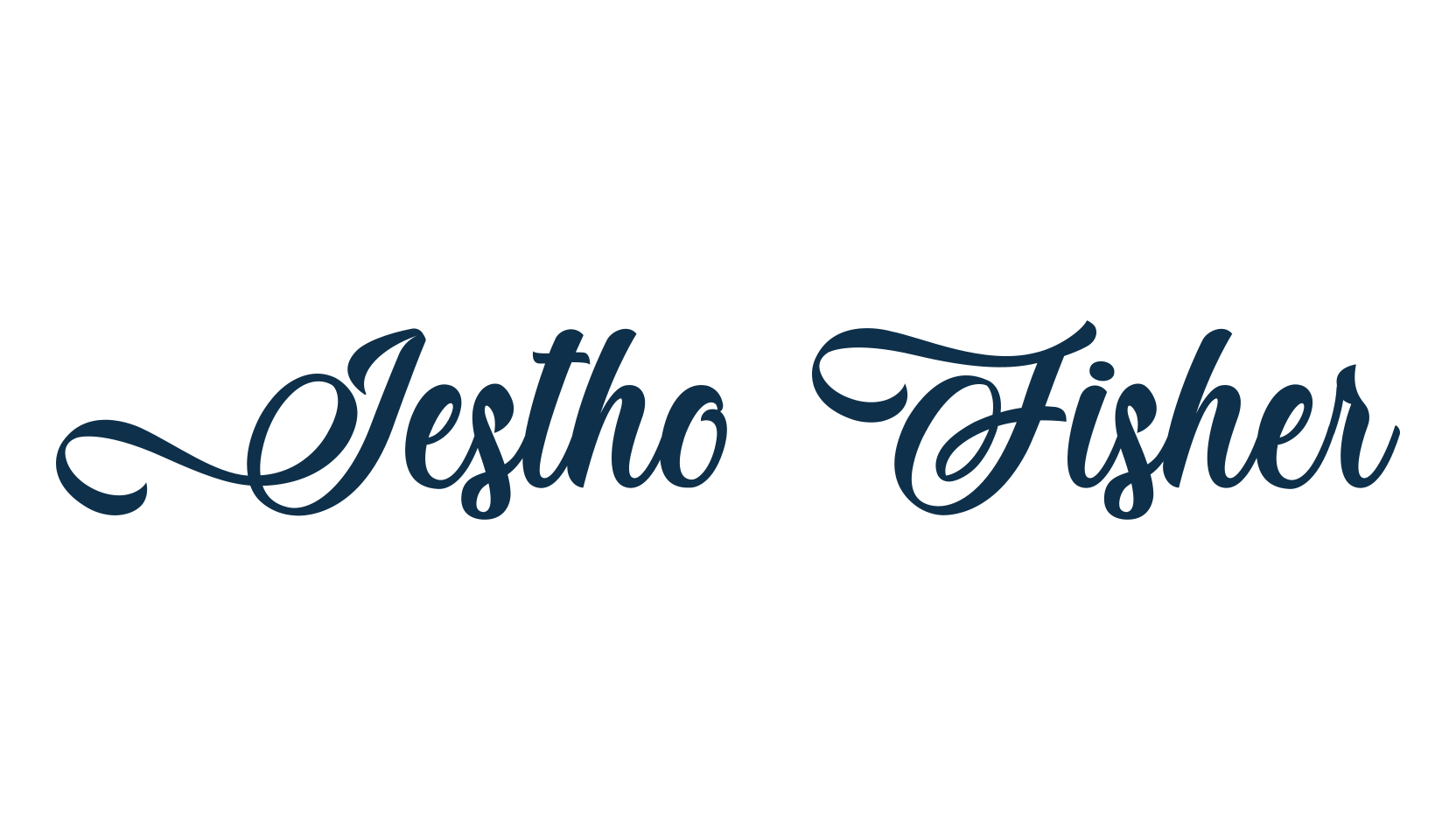 Jestho Fisher, script calligraphy fancy decorative font preview