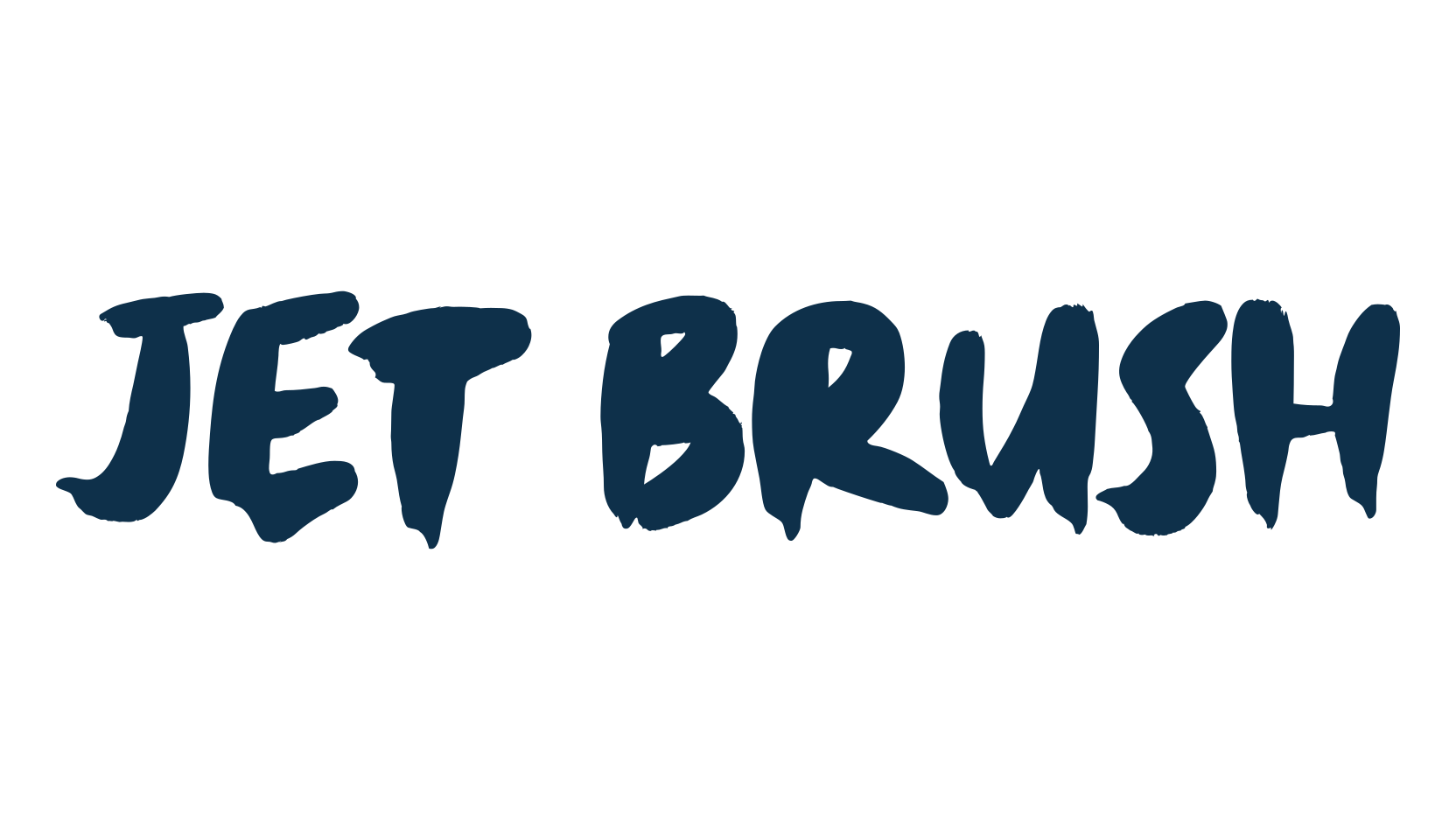 Jet Brush, brush font preview