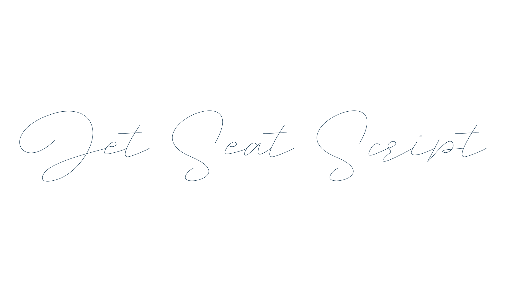 Jet Seat Script, script handwritten fancy decorative calligraphy font preview