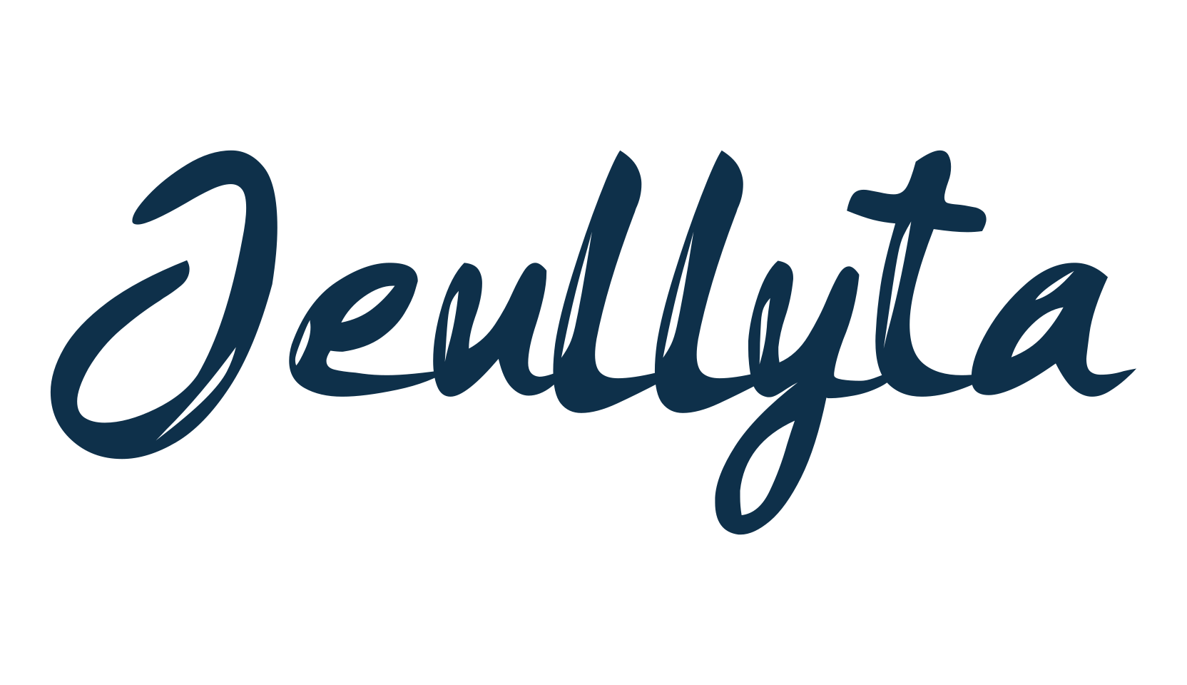 Jeullyta, brush font preview