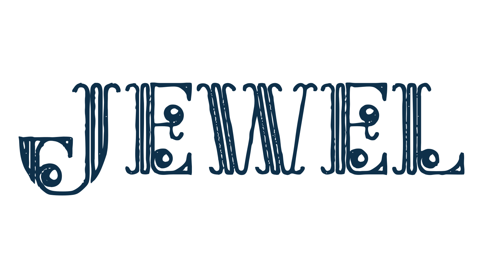 Jewel, retro font preview