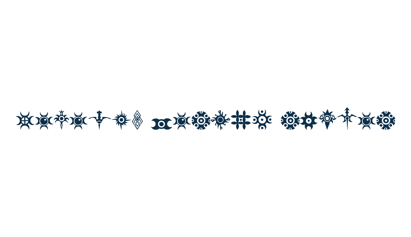 Jewelry Design Shapes, fancy decorative font preview