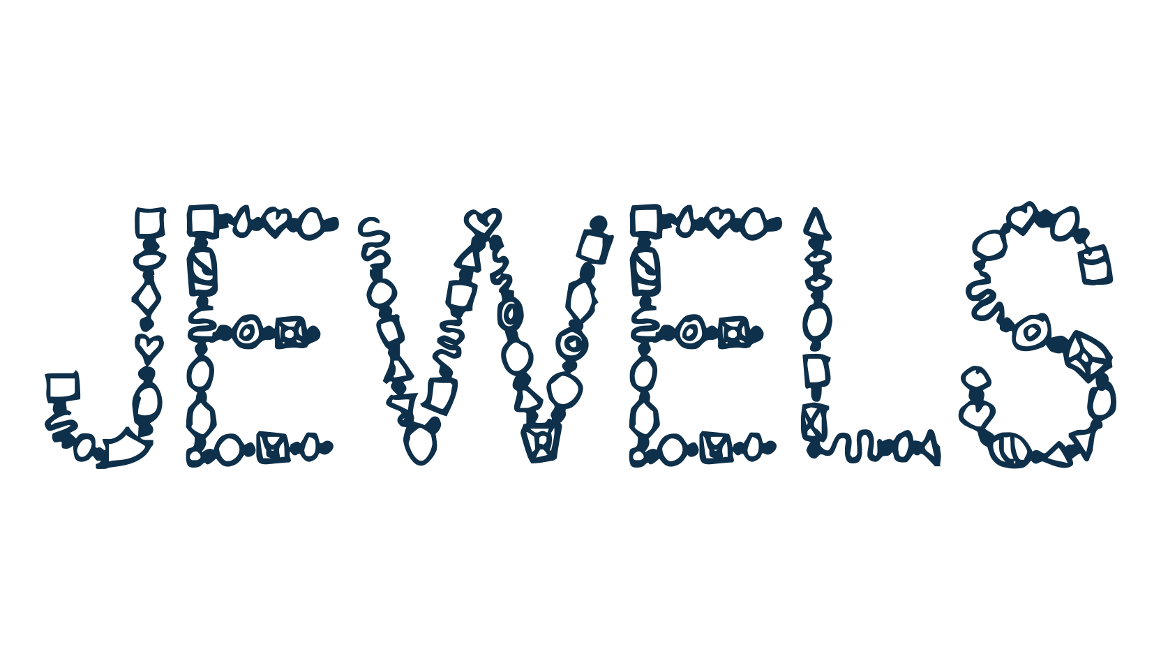 Jewels, decorative font preview