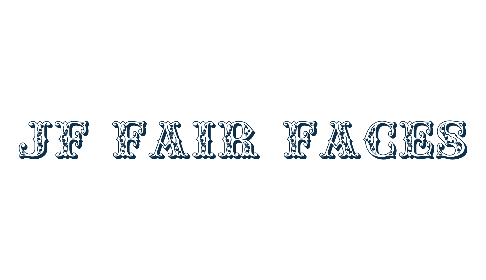 JF Fair Faces, retro font preview