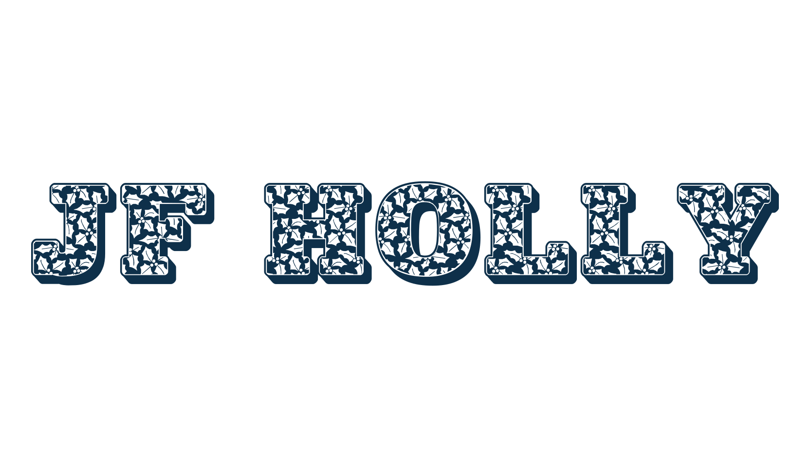 JF Holly, fancy decorative font preview
