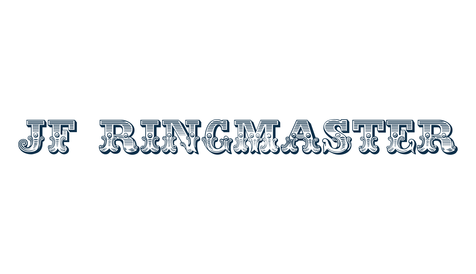 JF Ringmaster, fancy retro decorative font preview
