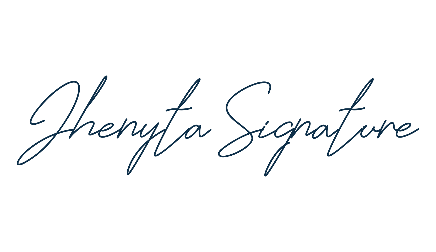 Jhenyta Signature, script handwritten fancy decorative calligraphy font preview