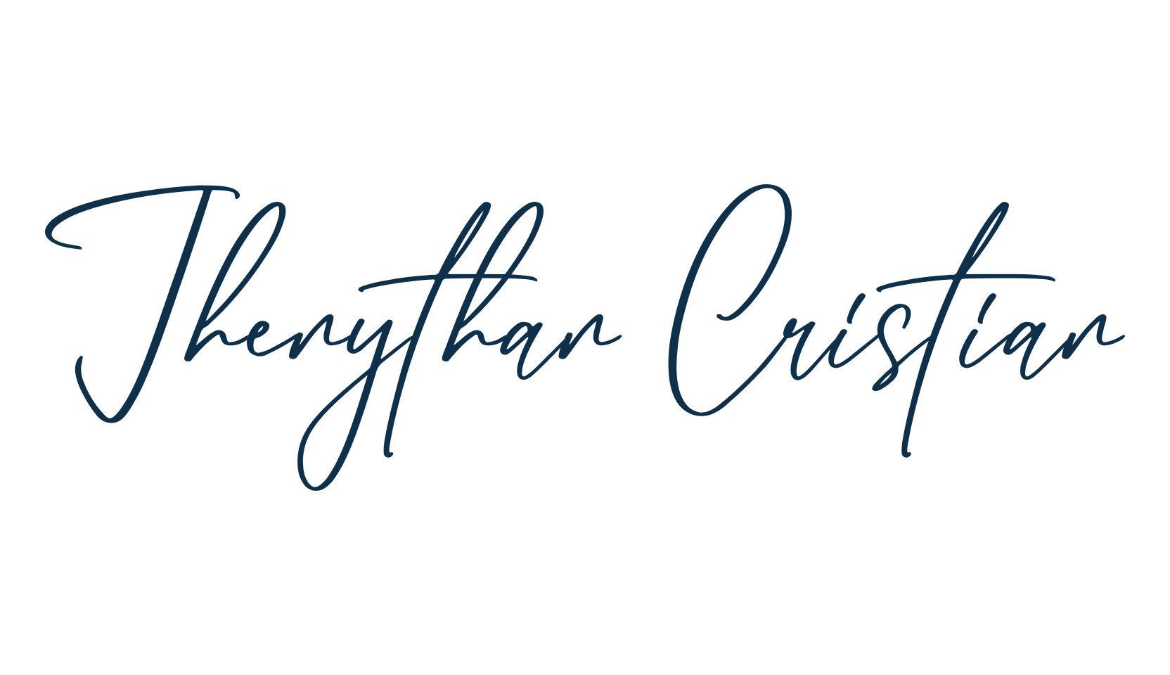 Jhenythan Cristian, script handwritten fancy decorative calligraphy font preview