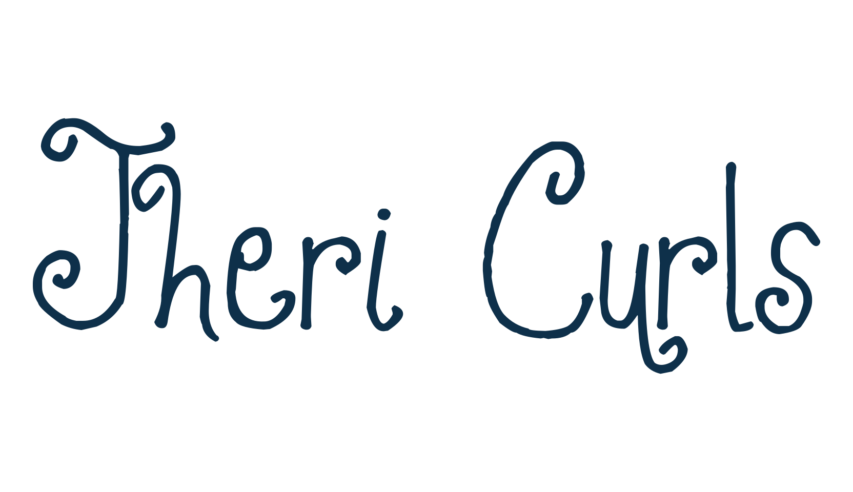 Jheri Curls, curly font preview