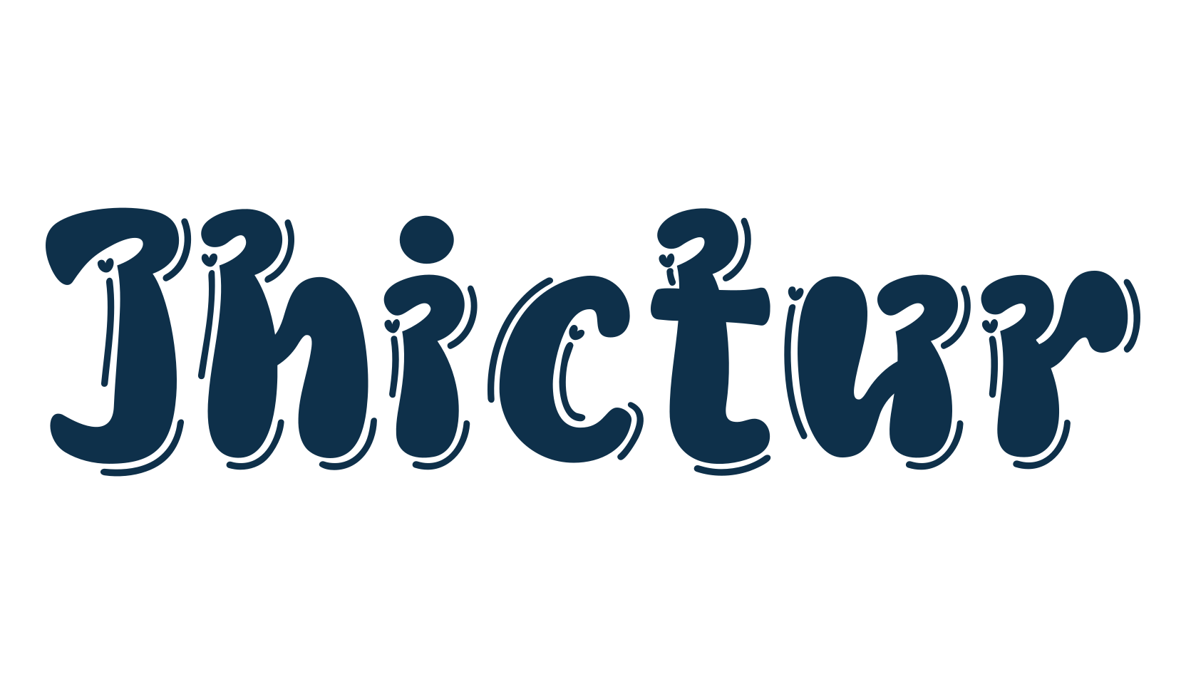 Jhictur, cartoon font preview